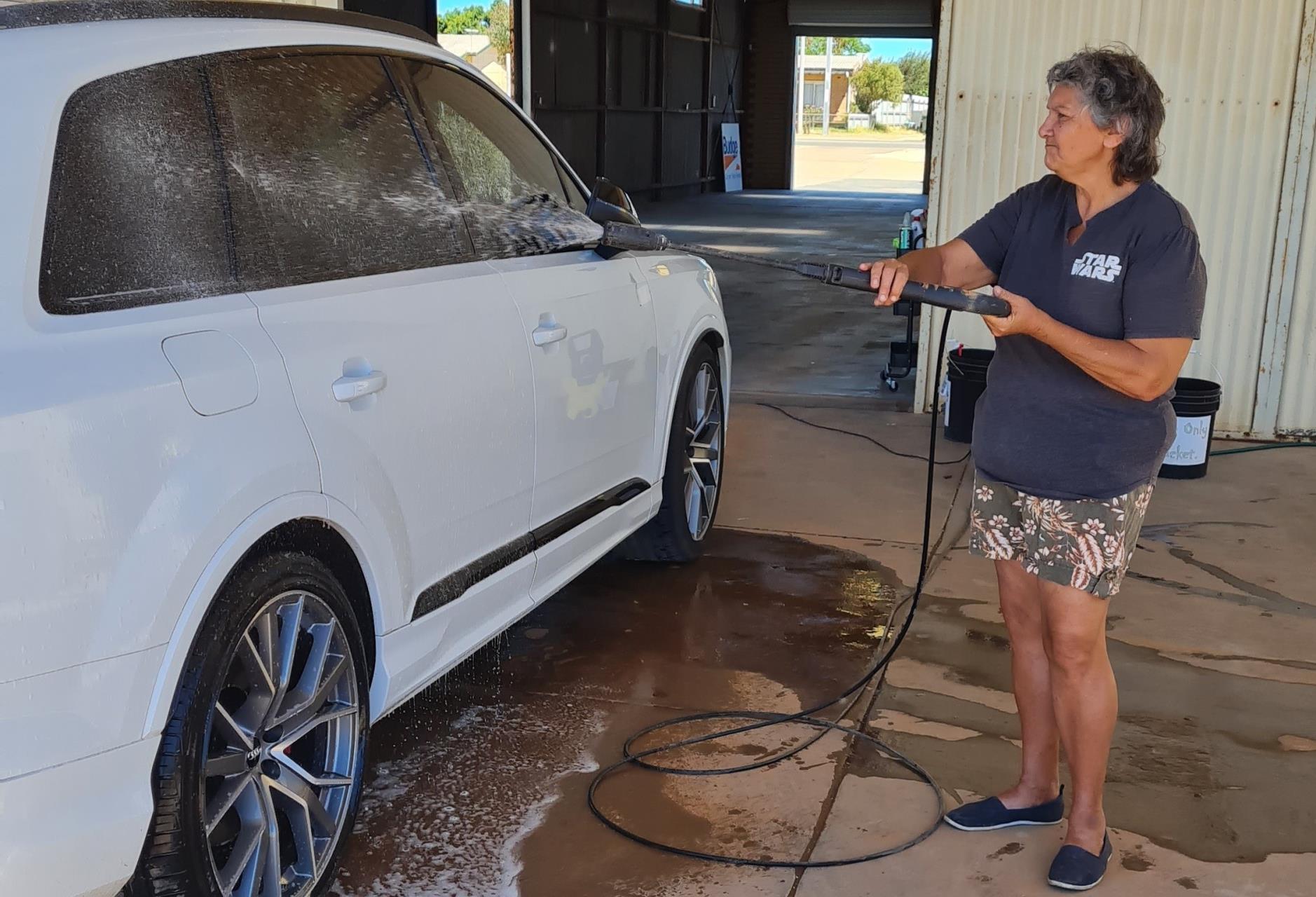 TABS participant Beverley Walker, Rusty Bucket car cleaning service
